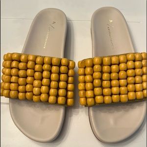 Beaded Slide Sandals by Anthropologie